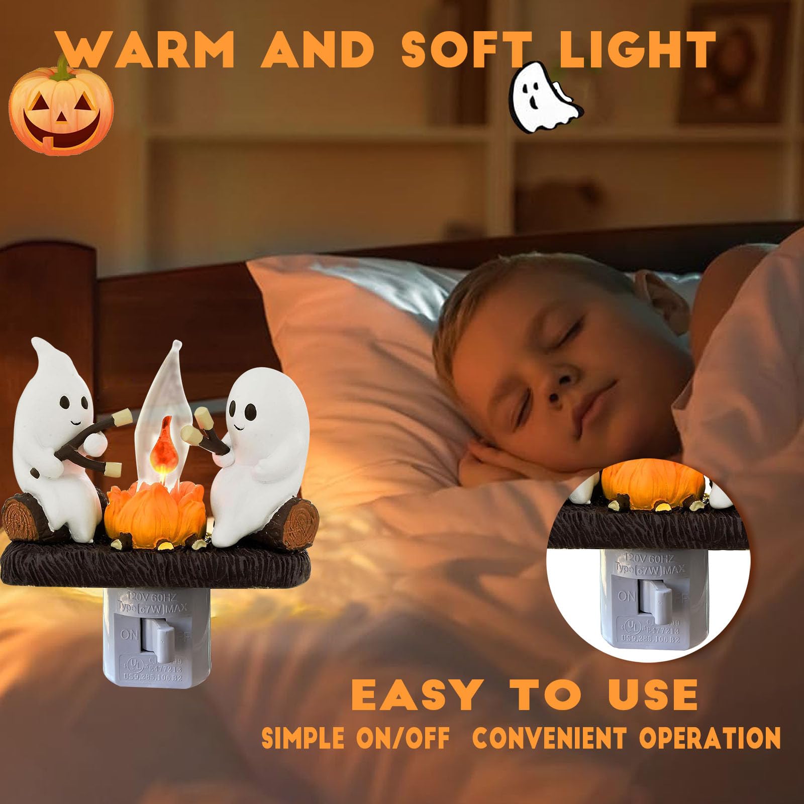 Ghost Campfire Night Light™ The Cutest Halloween Glow For Your Home